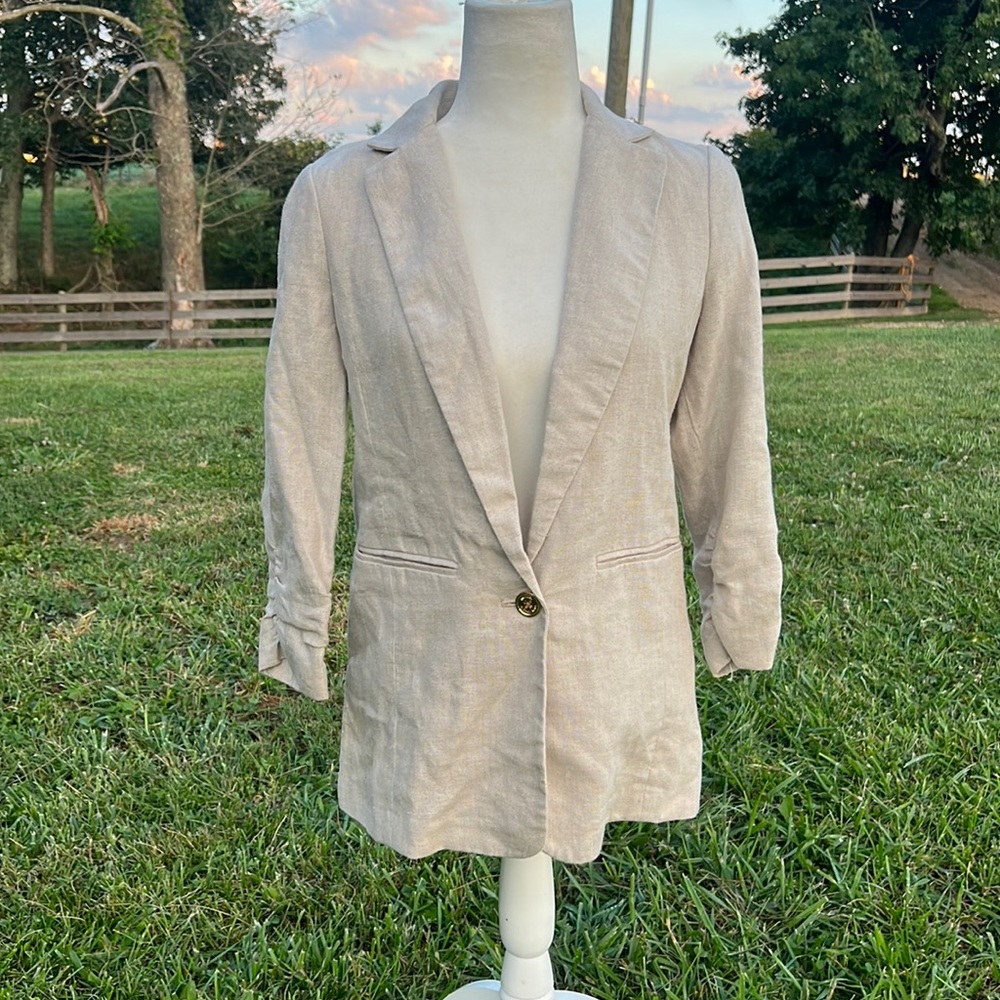 Michael Kors linen jacket blazer